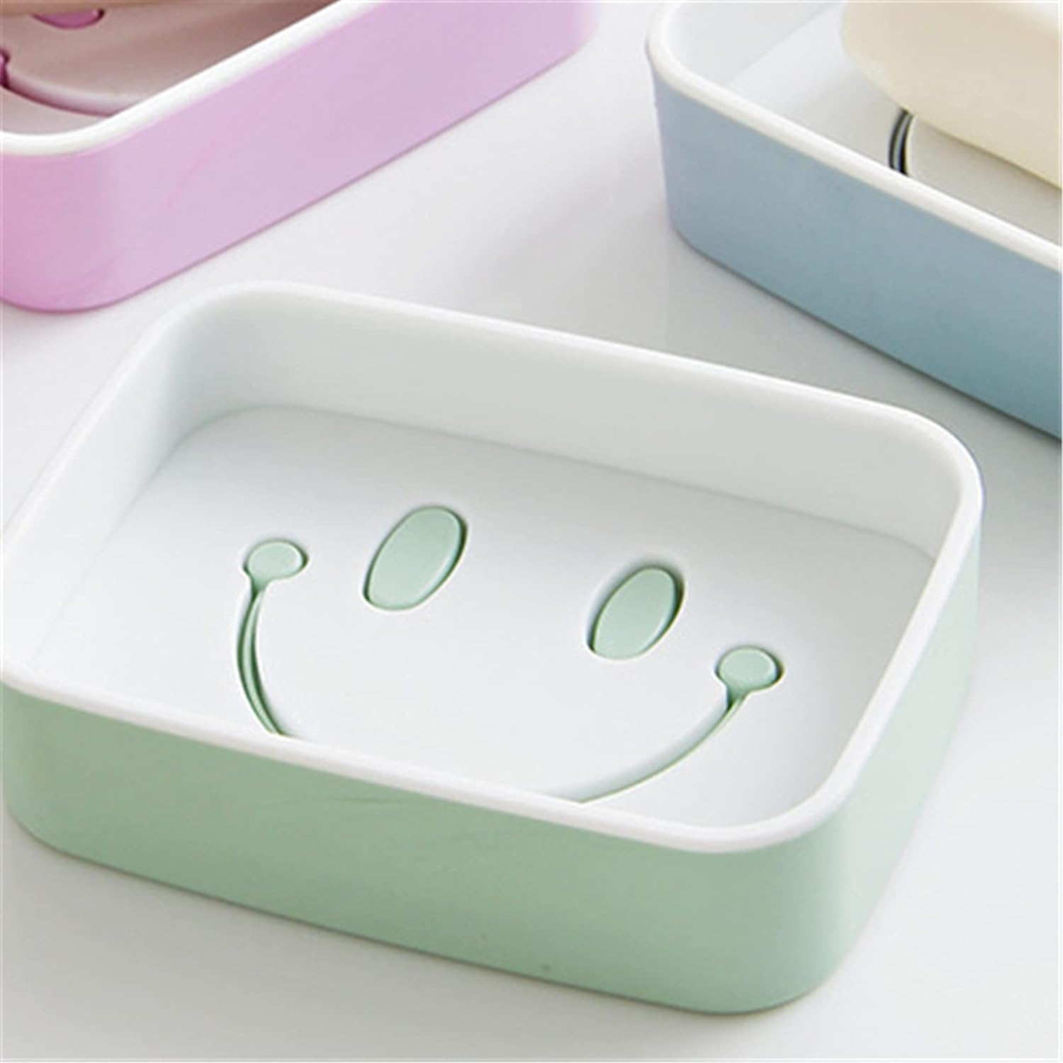 Soap Dish with Drain Soap Holder, Soap Saver Easy Cleaning, Soap Tray for Shower Bathroom Kitchen (1 Pc) Soap Dish with Drain Soap Holder, Soap Saver Easy Cleaning, Soap Tray for Shower Bathroom Kitchen (1 Pc)